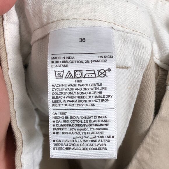 Old Navy Ultimate Slim Khaki Cotton Shorts Men's 36 Casual Built-In Flex GUC - Picture 6 of 8